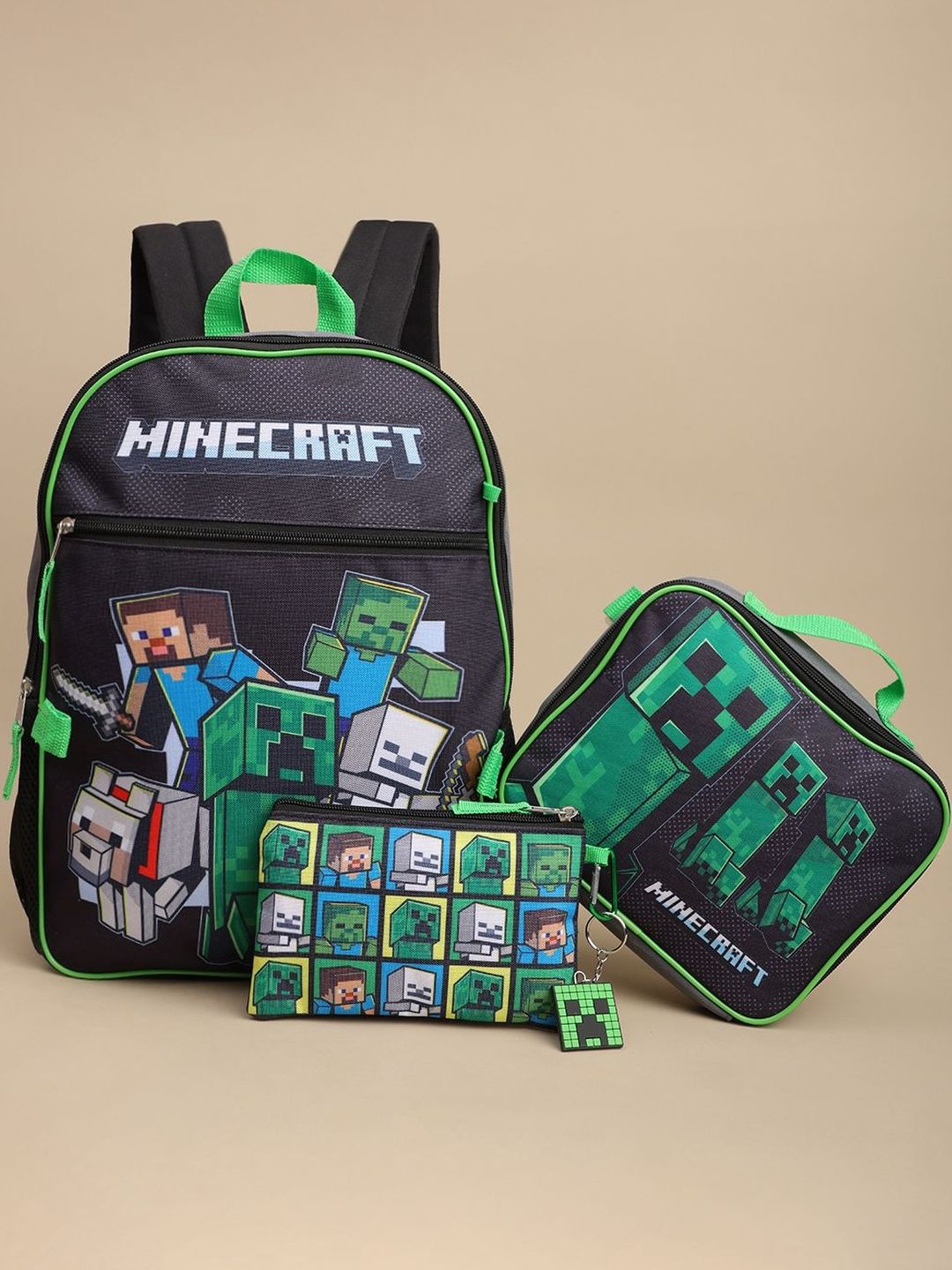 Kids Ville Kids Minecraft Printed Lightweight Backpack with Lunch Bag & Pencil Pouch-picture-19