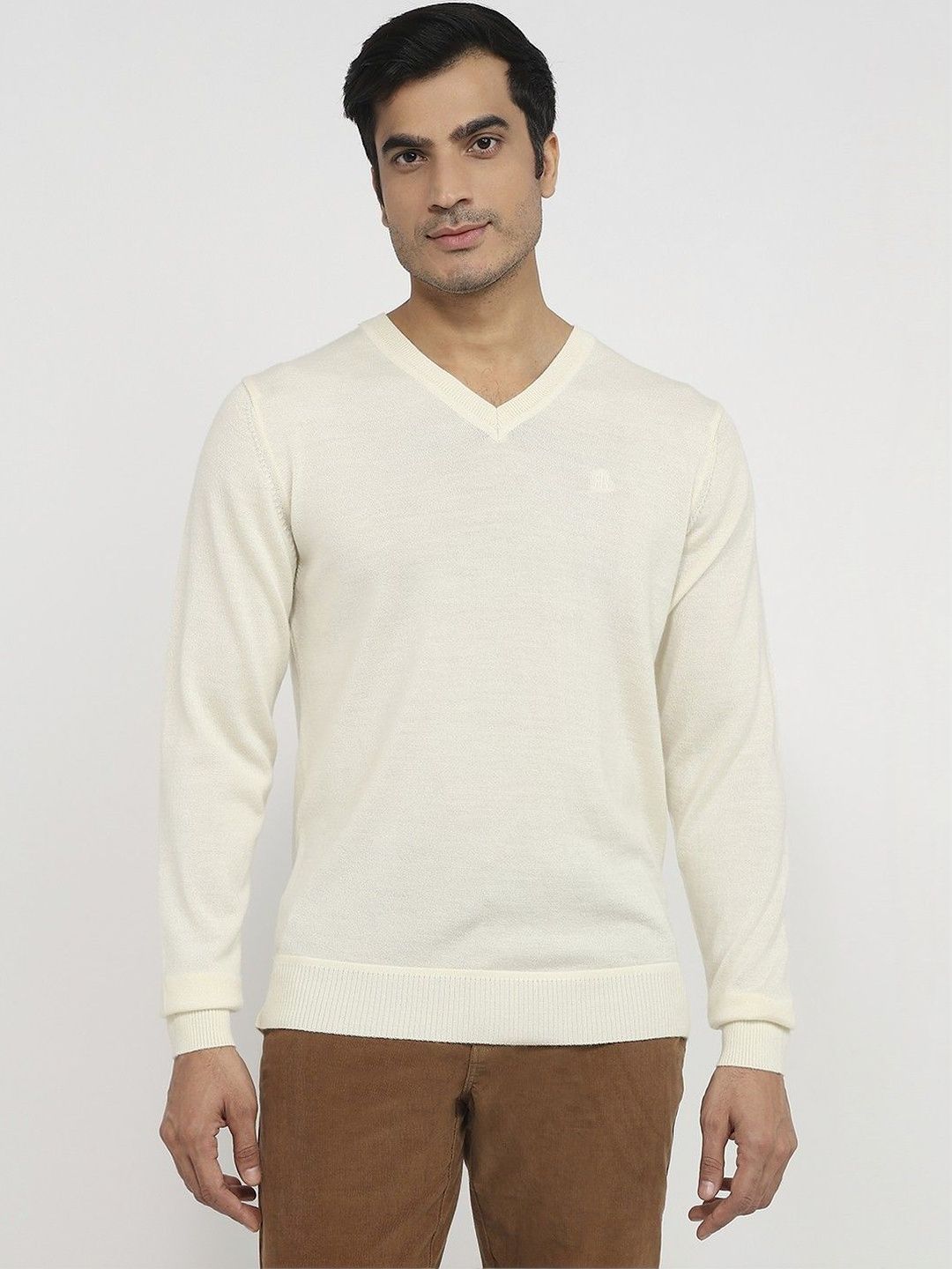 Raymond V-Neck Ribbed Pullover