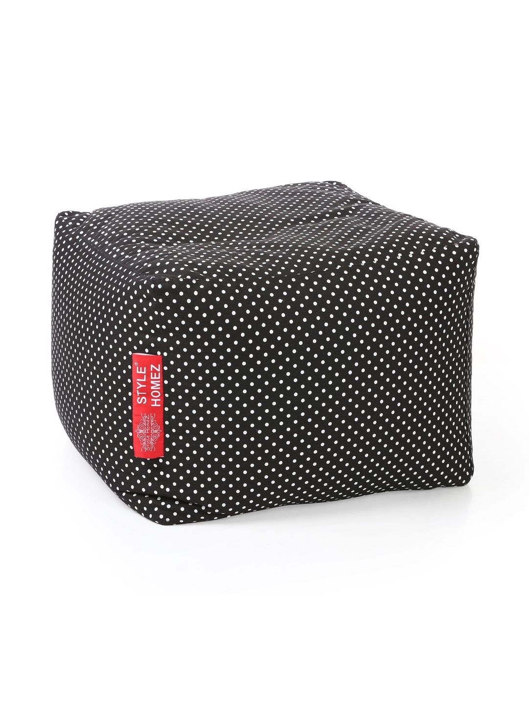 Style Homez Black Printed Square Ottoman-picture-30