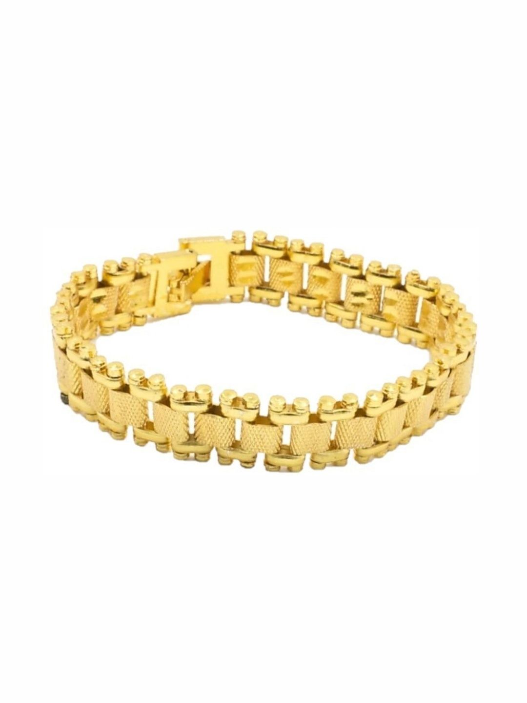 RV Jewels Men Brass Gold-Plated Wraparound Bracelet-picture-15