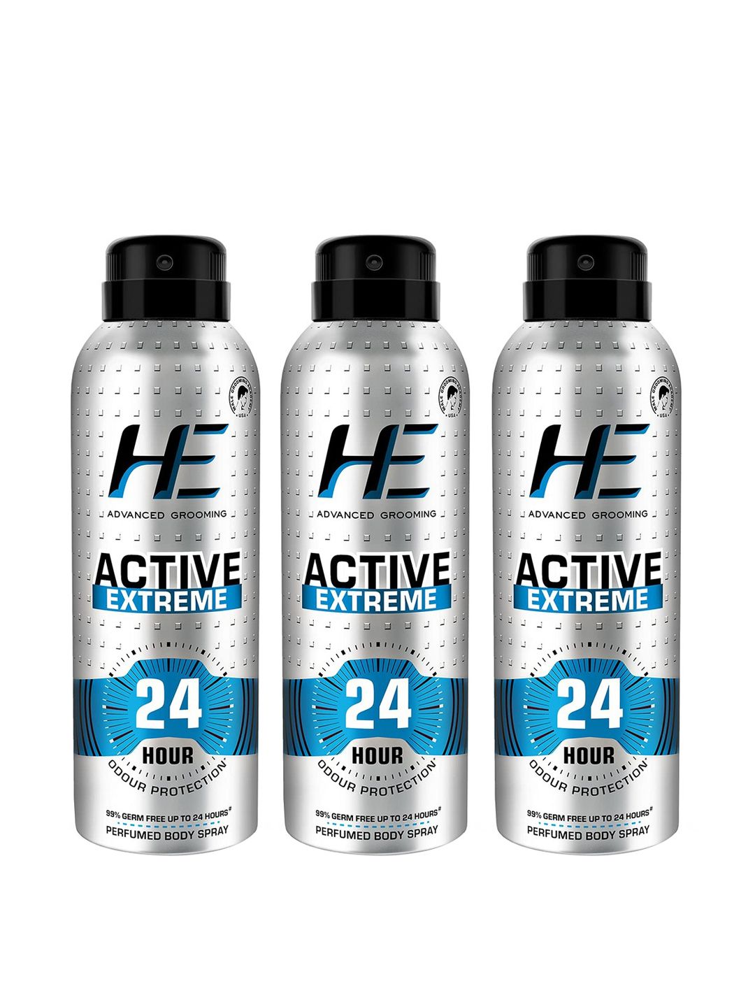 HE Men Set of 3 Active Extreme Perfumed Body Spray Deodorant - 100g each-image-28