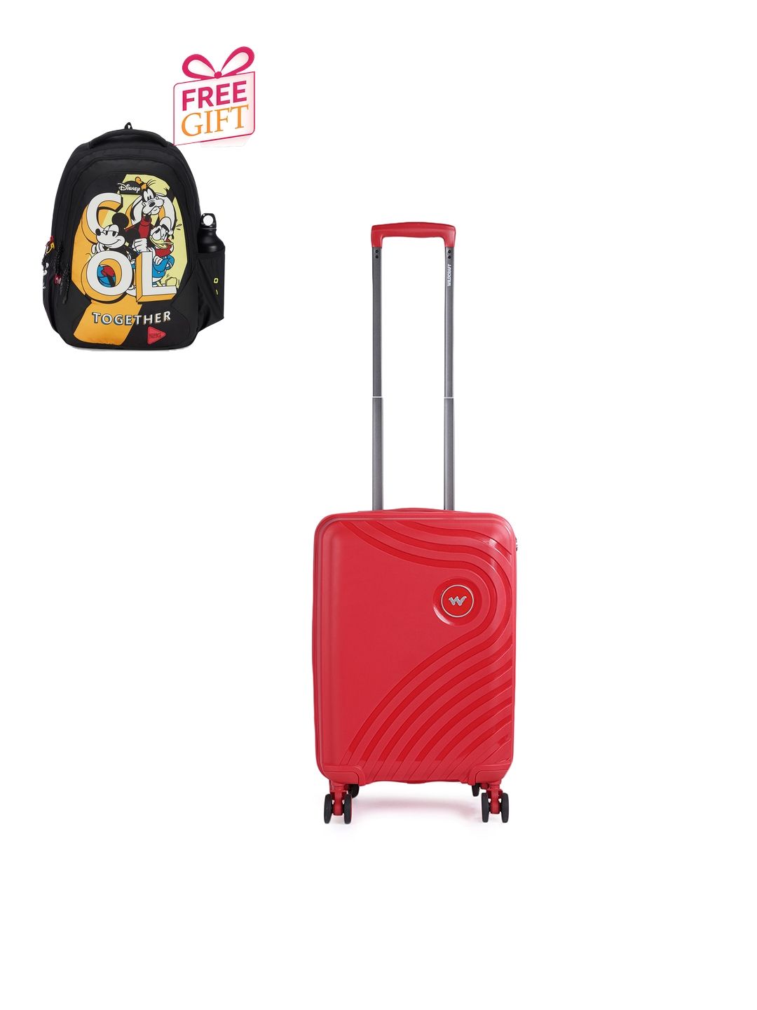 Wildcraft Onyx Textured Cabin Trolley Suitcase with Free Backpack-picture-18