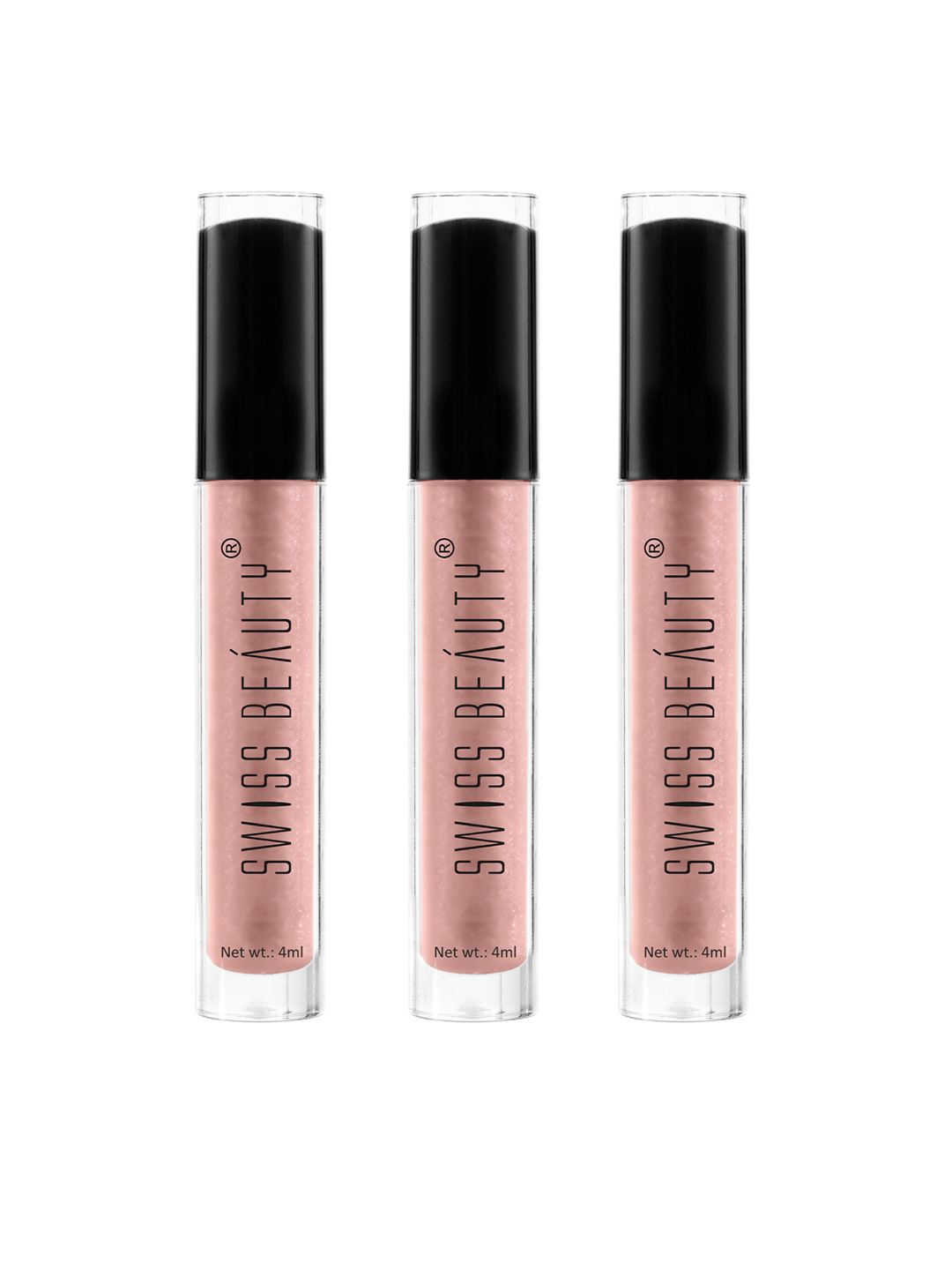 SWISS BEAUTY Set of 3 Shine & Plump Lip Gloss 4ml - Peach 03-image-23
