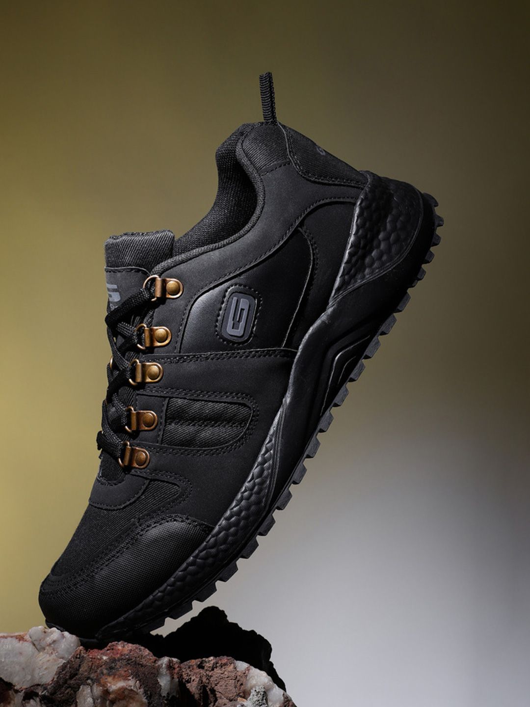 Goldstar Men Textured Lace Up Sneakers-picture-37