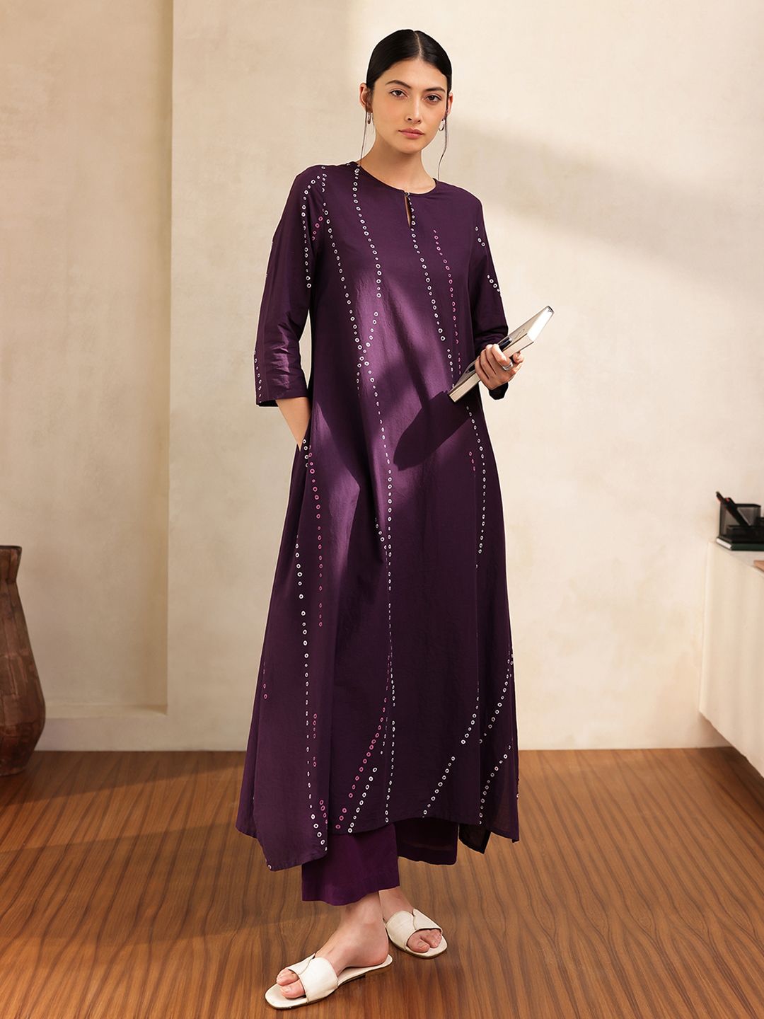Pink Fort Women Printed Regular Pure Cotton Kurta with Trousers-picture-13