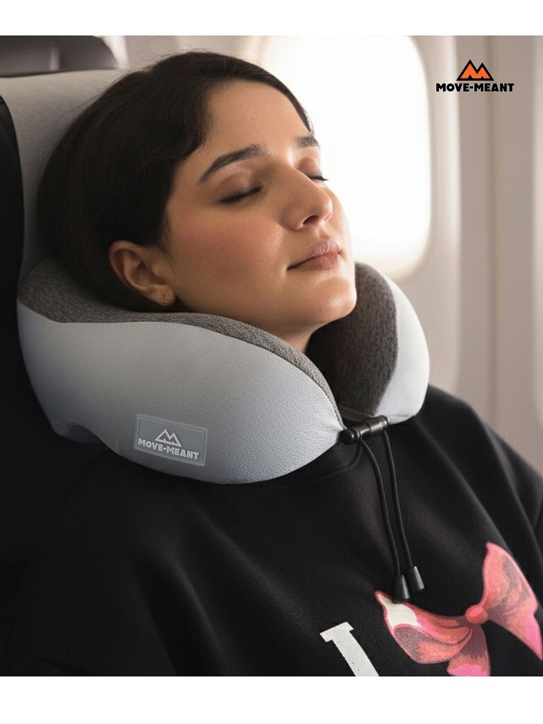 MOVE-MEANT Grey Ultra Soft Compact Travel Pillow-picture-43