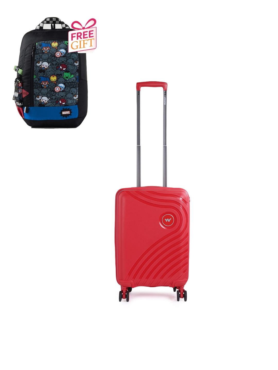 Wildcraft Onyx Textured Cabin Trolley Suitcase with Free Backpack-picture-37
