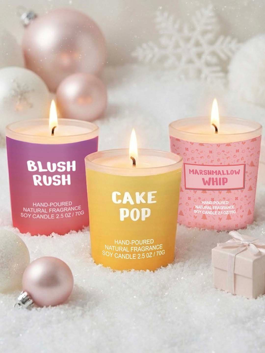 HAIR DRAMA CO. Multicoloured & Yellow 3 pieces Jar Candle