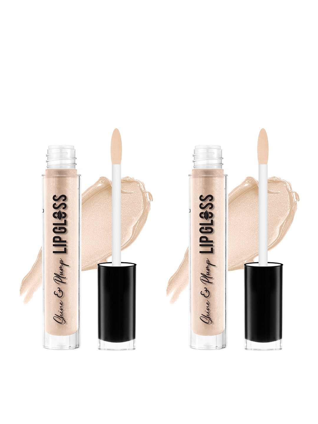 SWISS BEAUTY Set of 2 Shine & Plump Lip Gloss 4ml each - Nude 01-image-26