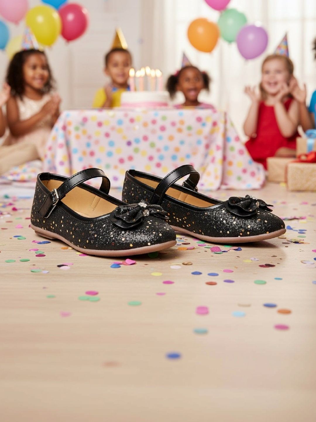 BOYZ N GALZ Girls Embellished Party Bows Flats-picture-22