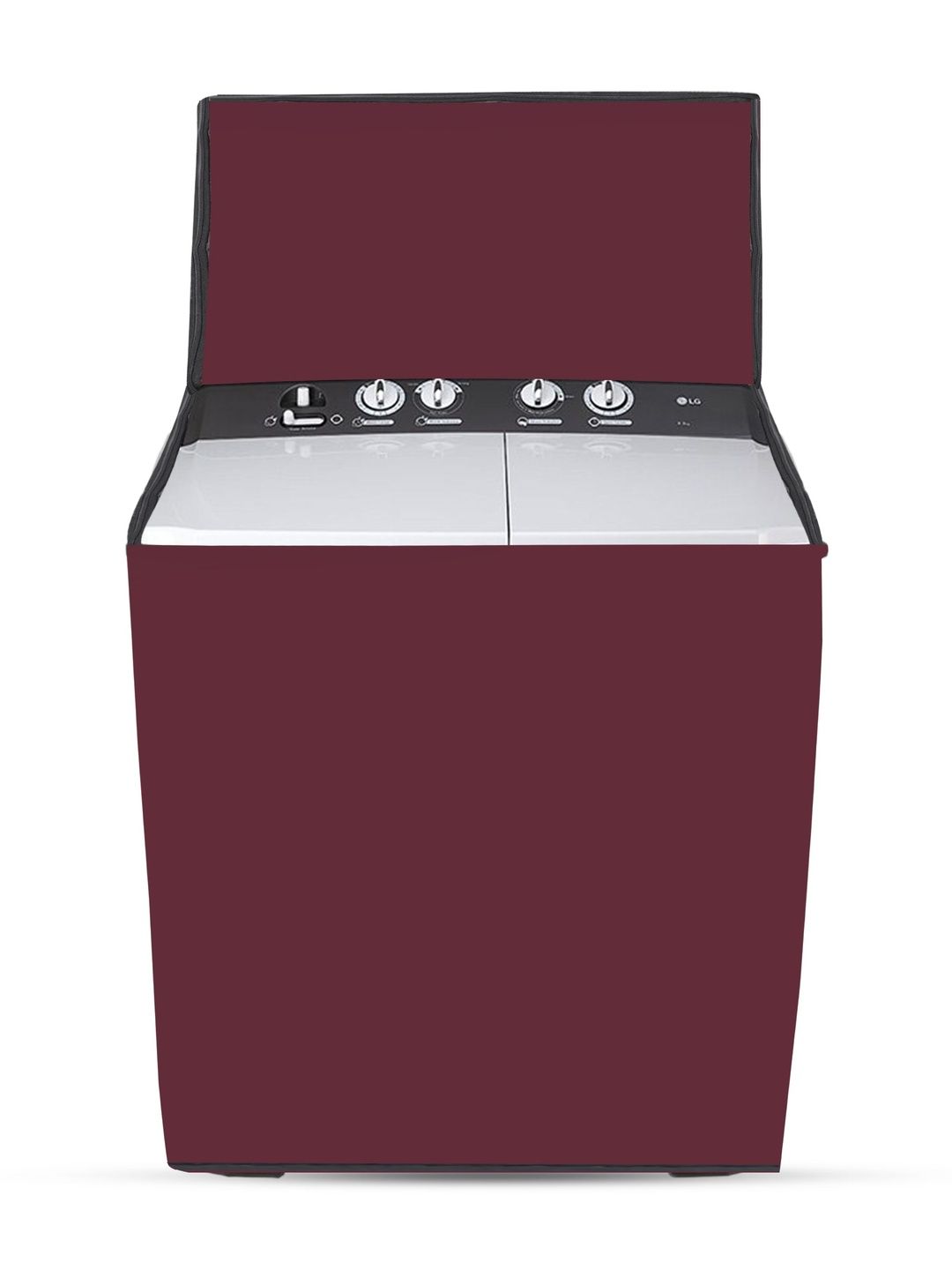 Leorbix Maroon Solid Polyester Appliance covers-picture-29