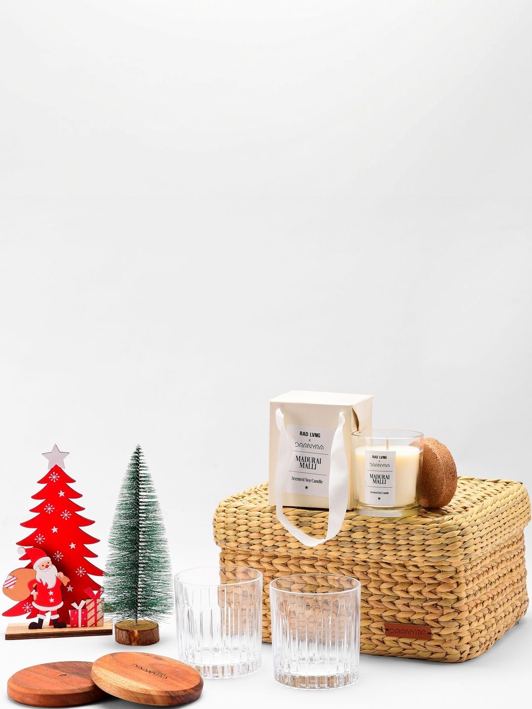 DAANYAA 6Pcs Beige & Brown Neat Seat Christmas Bar Sets-image-6