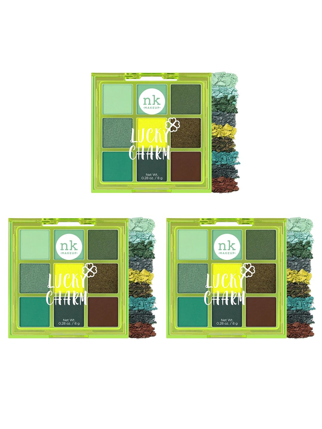 Nicka K Set of 3 Pop Neon Nine Color Eyeshadow Palette - Lucky Charm-picture-21