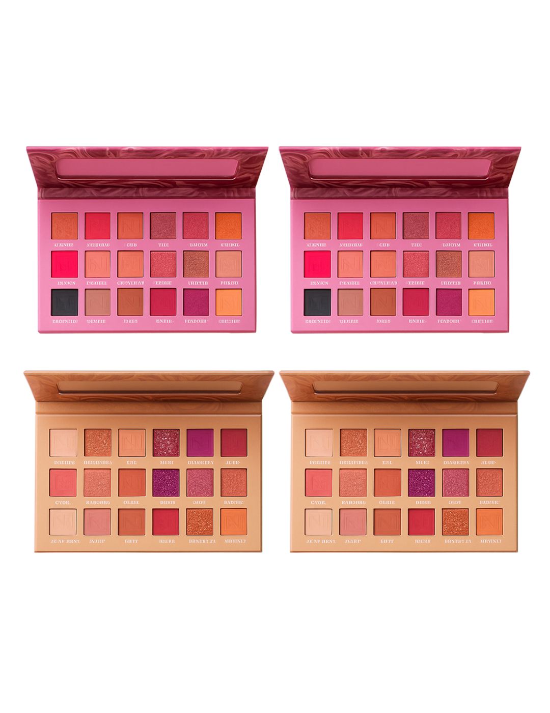 MINARA Set of 4 Long Lasting Eyeshadow Palette - 36 g each - Nude & Rose Gold-picture-23