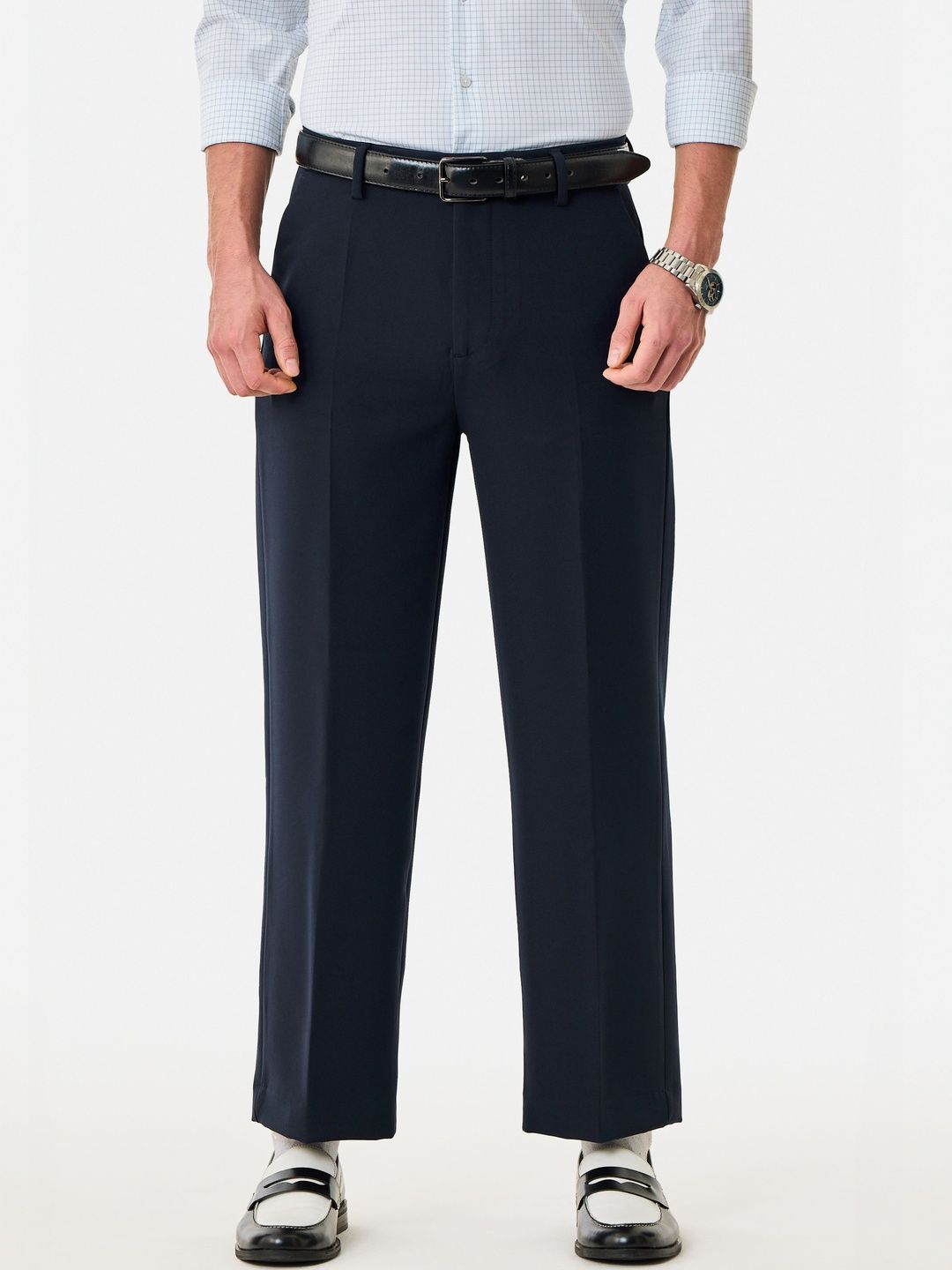 Snitch Men Wrinkle Free Trousers-picture-19