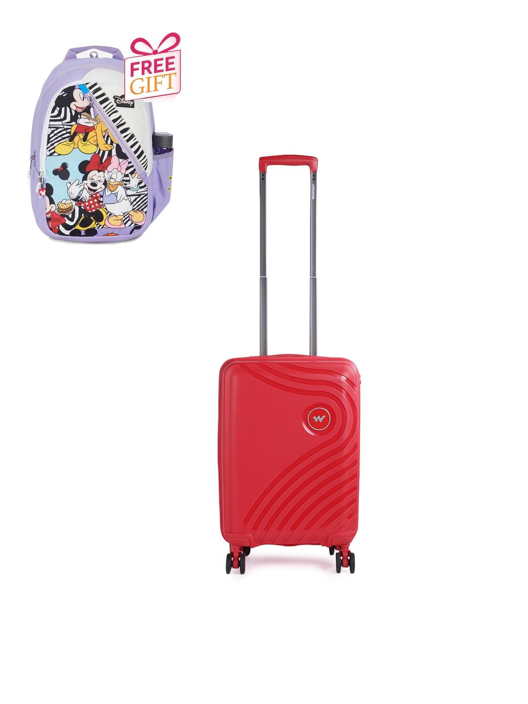 Wildcraft Onyx Textured Cabin Trolley Suitcase with Free Backpack-picture-41
