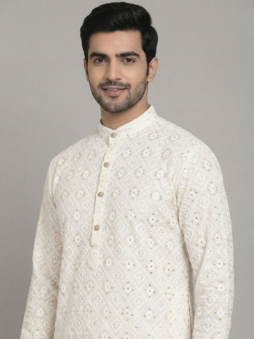 Anouk Mirage Men Embroidered Regular Sequinned Kurta with Pyjamas-image-13