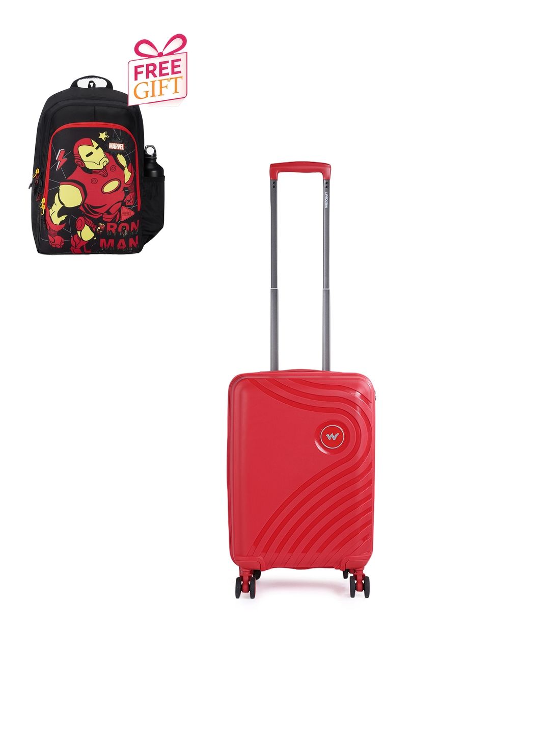 Wildcraft Onyx Textured Cabin Trolley Suitcase with Free Backpack-picture-30