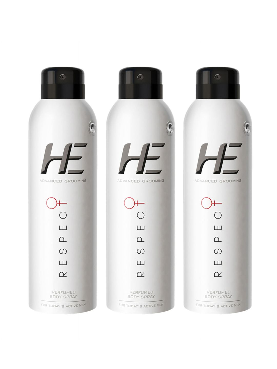 HE Men Set of 3 Respect Perfumed Body Spray Deodorant - 100g each-image-10