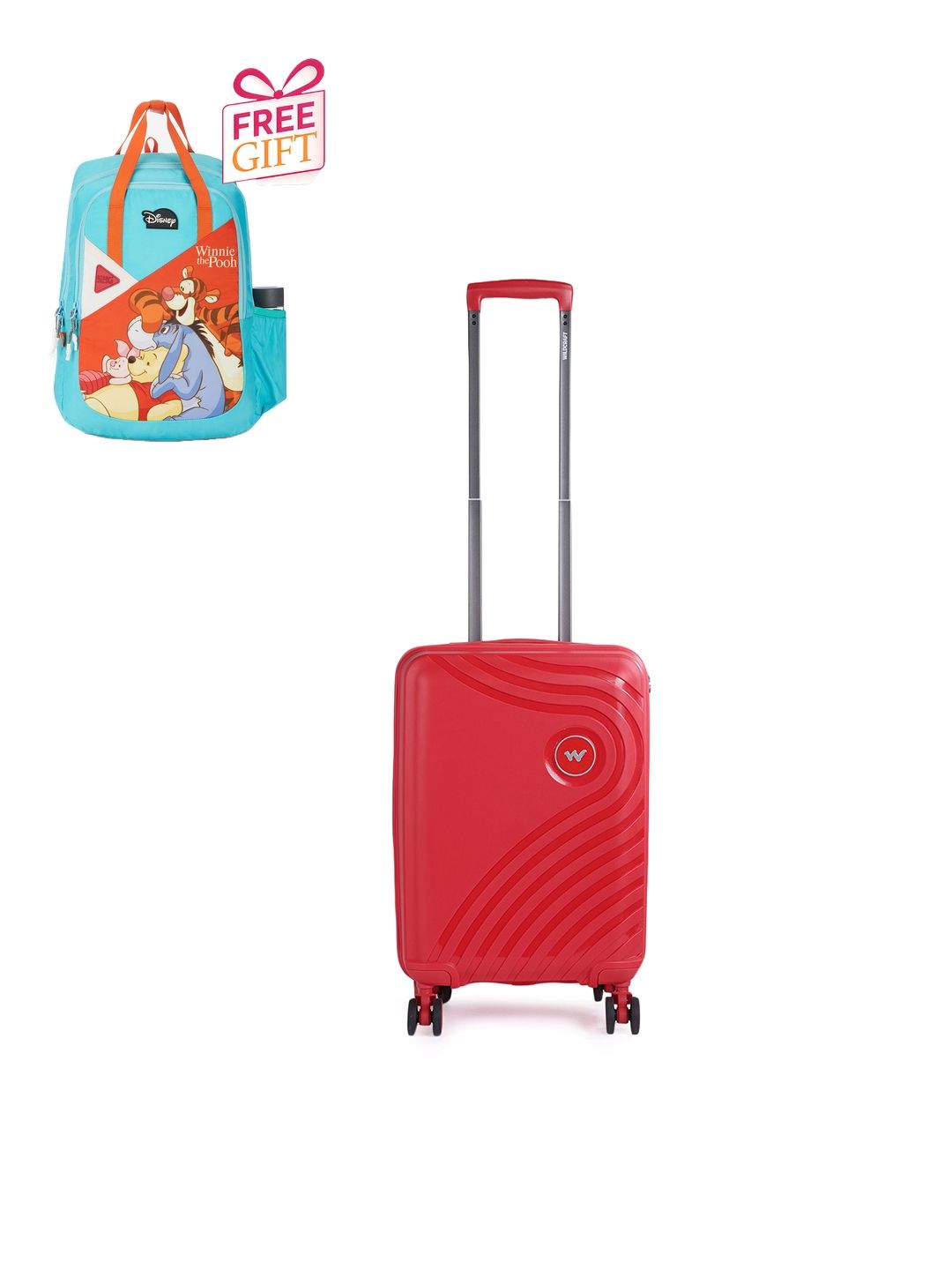 Wildcraft Onyx Textured Cabin Trolley Suitcase with Free Backpack-picture-31