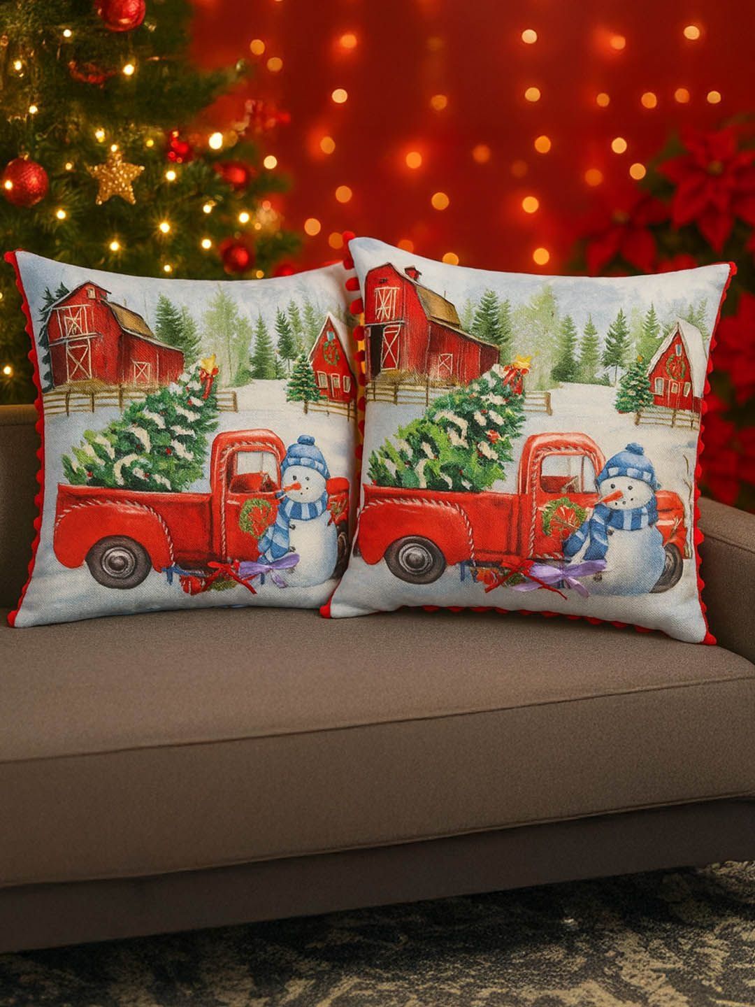 Myntra Elegant Homes Multicoloured Square Cushion Covers-picture-14