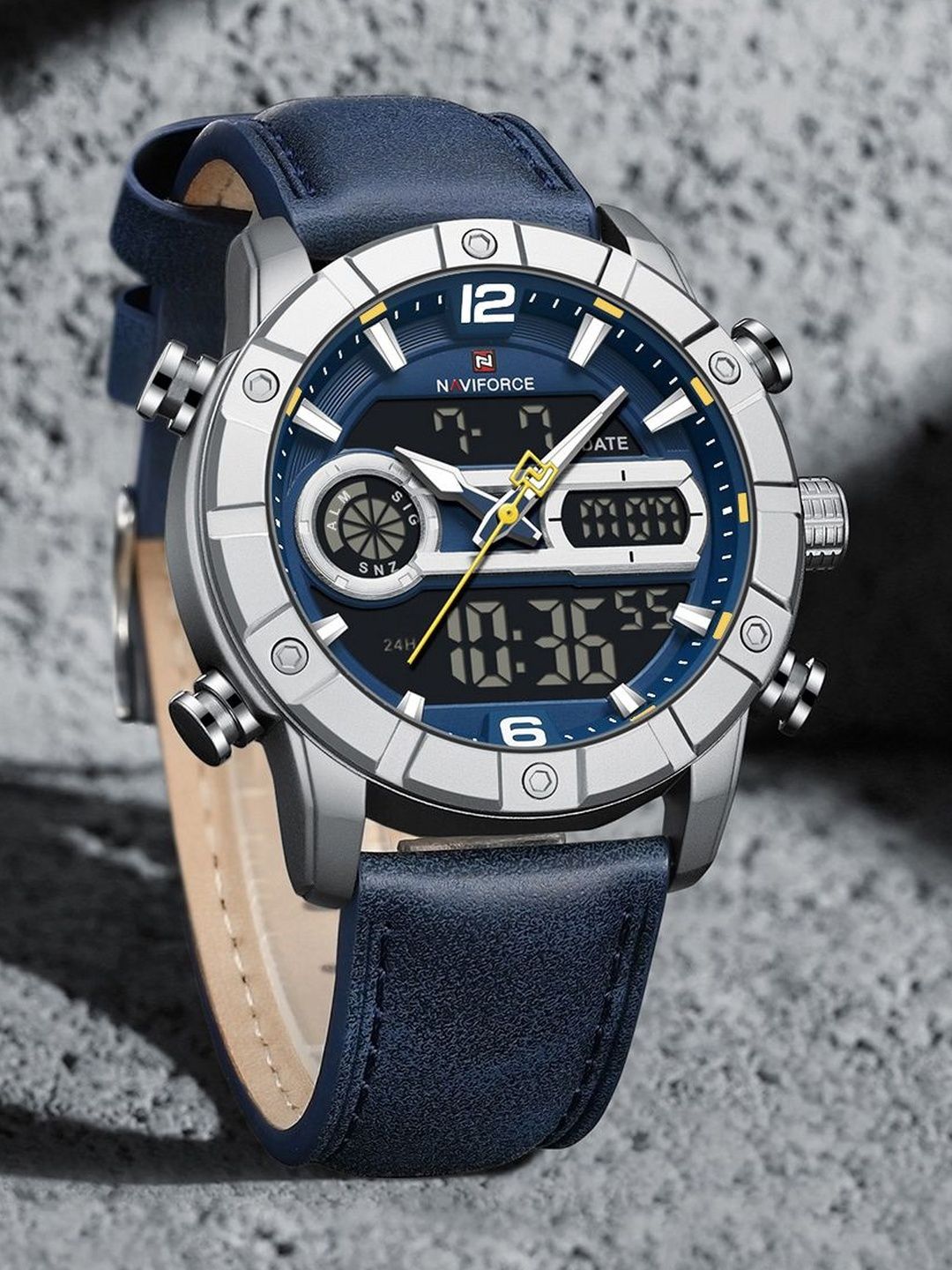 Naviforce Men Dial & Leather Straps Analogue and Digital Multi Function Watch NF9263 S-BE-BE-picture-36