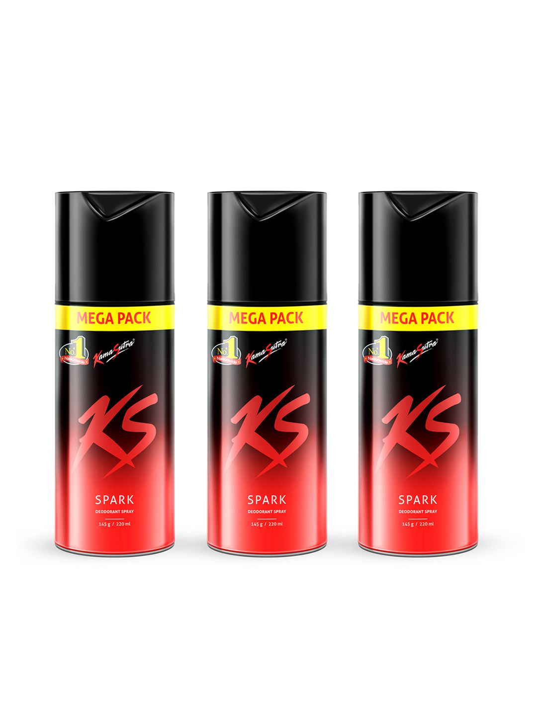KamaSutra Men Set of 3 Long Lasting Fragrance Spark Deodorant Spray - 220 ml each-picture-48