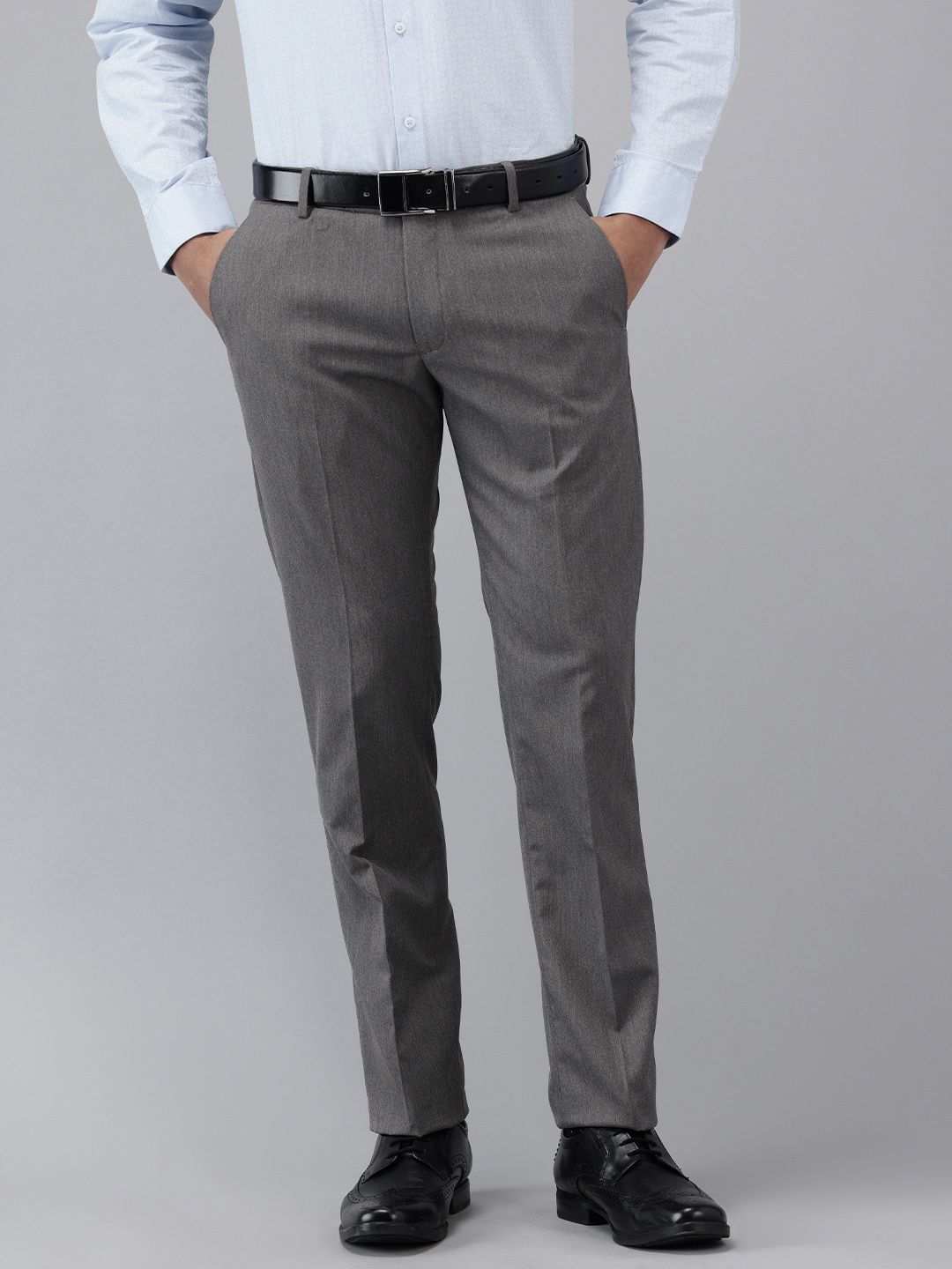 Arrow Men Tapered Fit Self Design Formal Trousers-picture-39