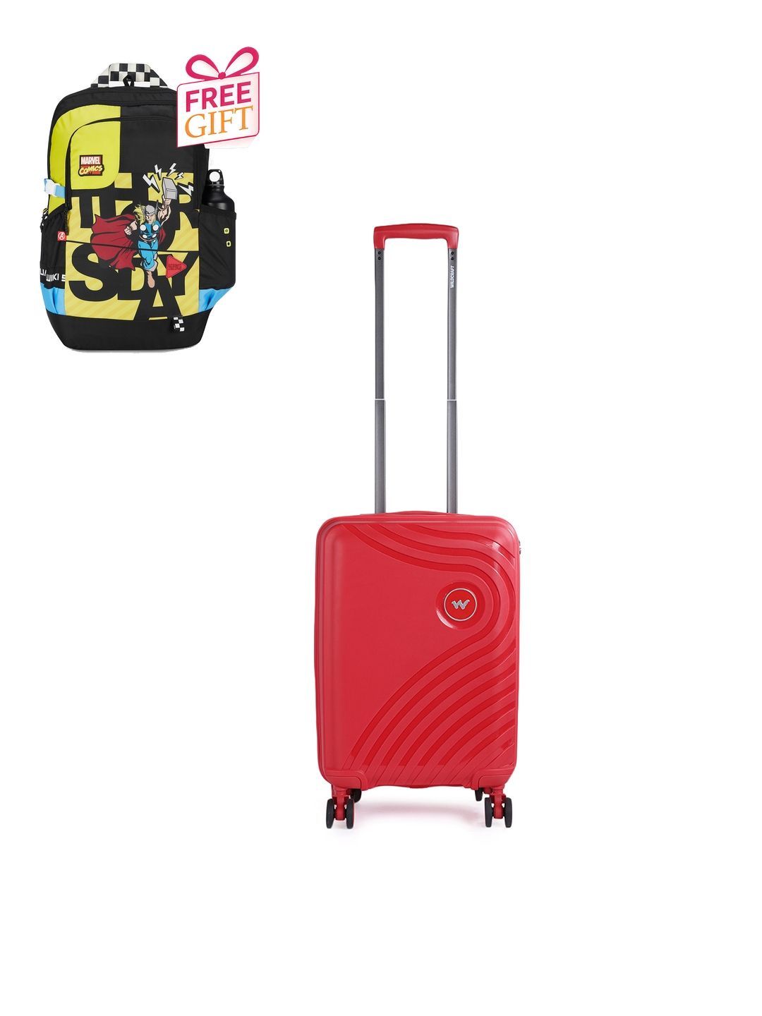 Wildcraft Onyx Textured Cabin Trolley Suitcase with Free Backpack-picture-13
