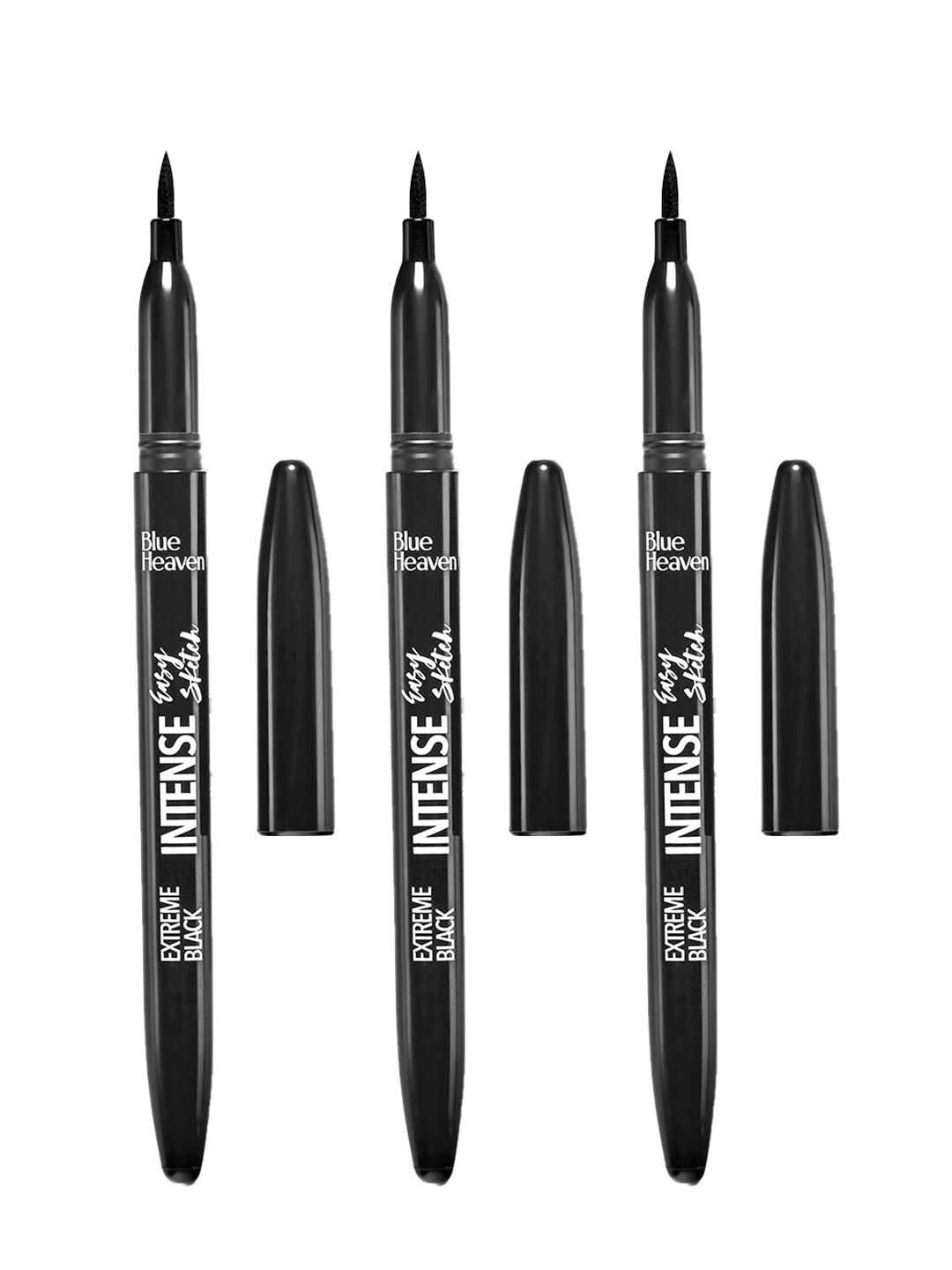 Blue Heaven Set of 3 Intense Easy Sketch Waterproof & Smudgeproof Eyeliner - Extreme Black-image-38