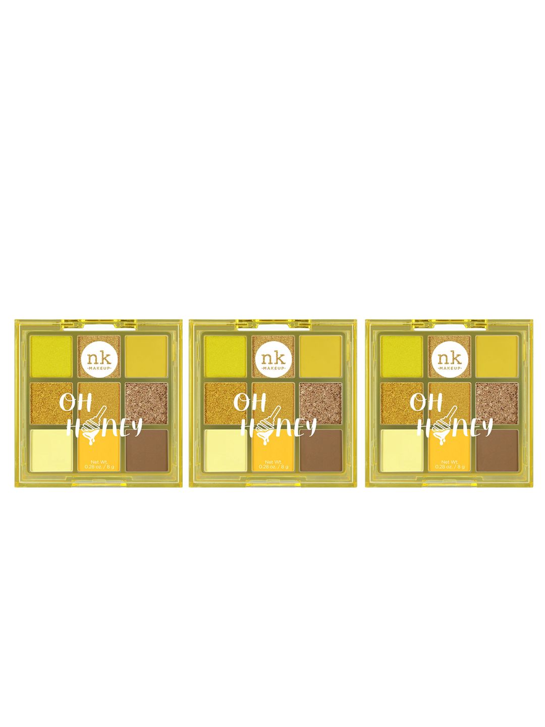 Nicka K Set of 3 Pop Neon Nine Color Eyeshadow Palette - Oh Honey-picture-46