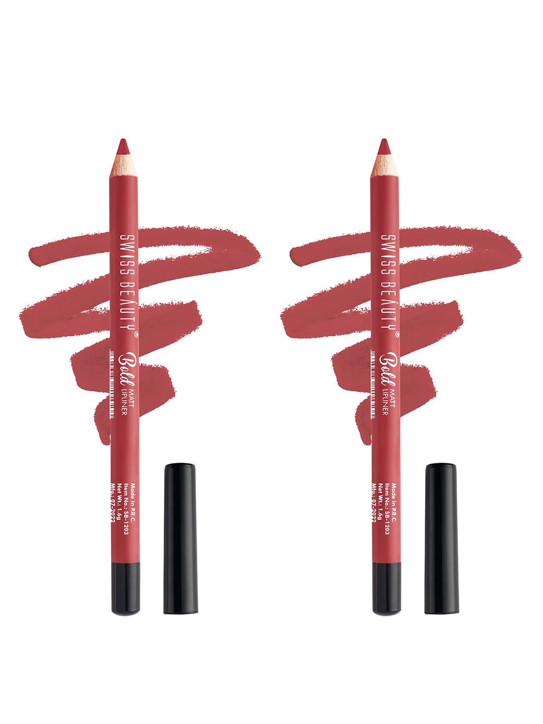 SWISS BEAUTY Set of 2 Bold Matt Matte Finish Lip Liner Pencil - Sandy Pink 13-picture-48