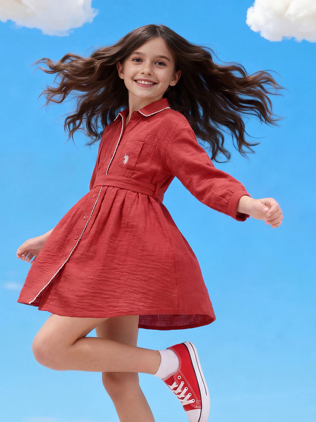 U.S. Polo Assn. Kids Shirt Mini Dress-picture-41