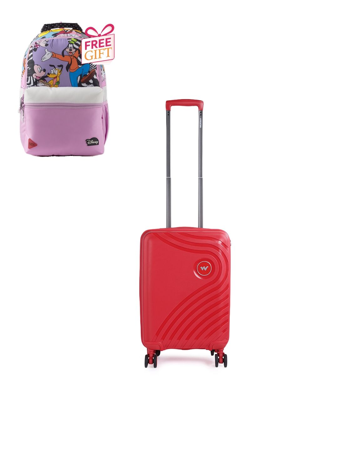 Wildcraft Onyx Textured Cabin Trolley Suitcase with Free Backpack-picture-34