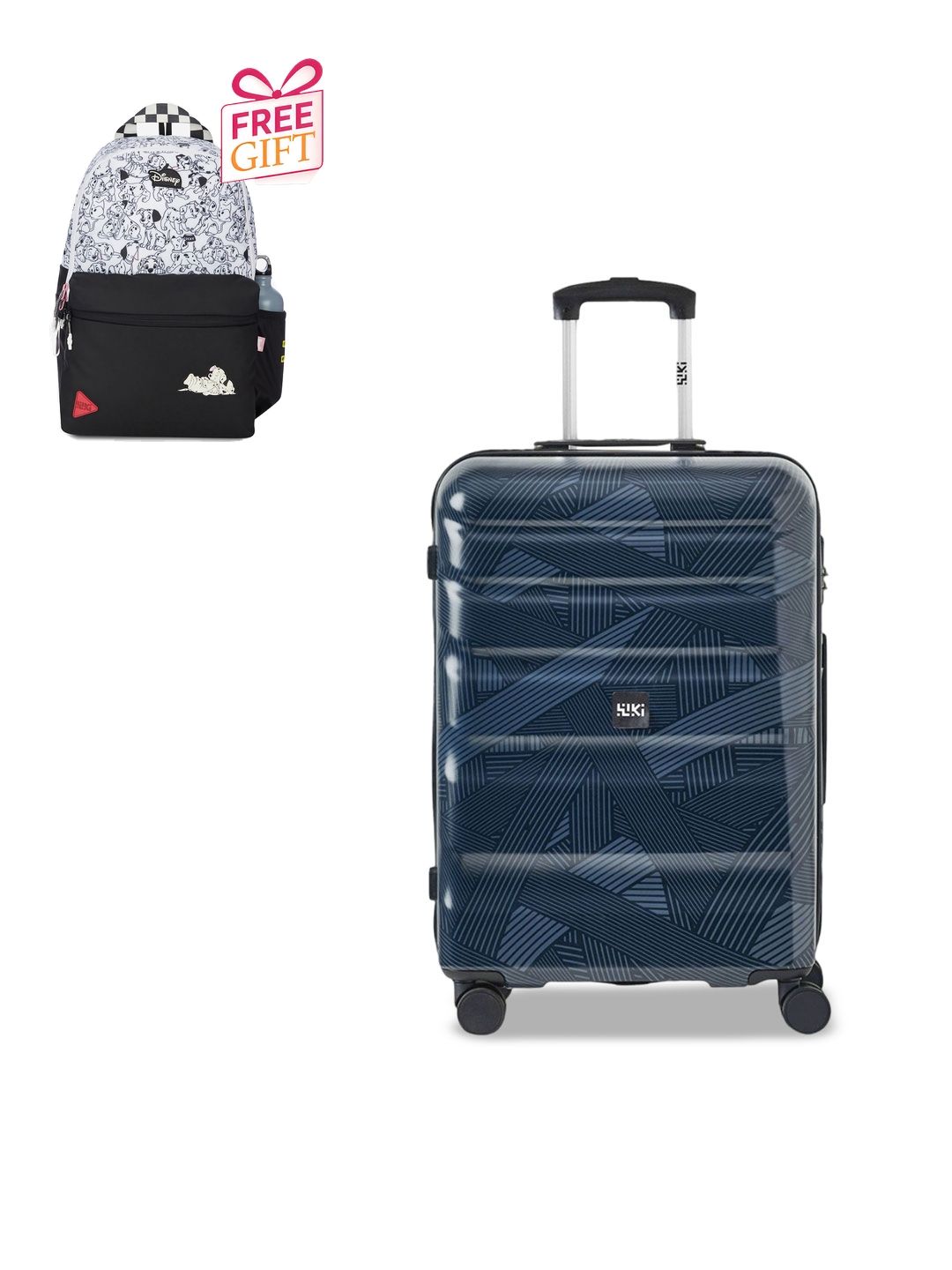 Wildcraft Textured Medium Trolley Bag With Free Backpack-picture-39