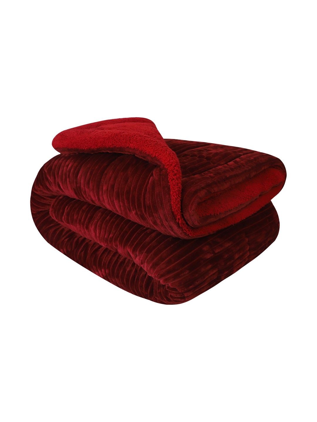 Nivasam Maroon & Maroon Microfiber Heavy Winter Quilt-image-20