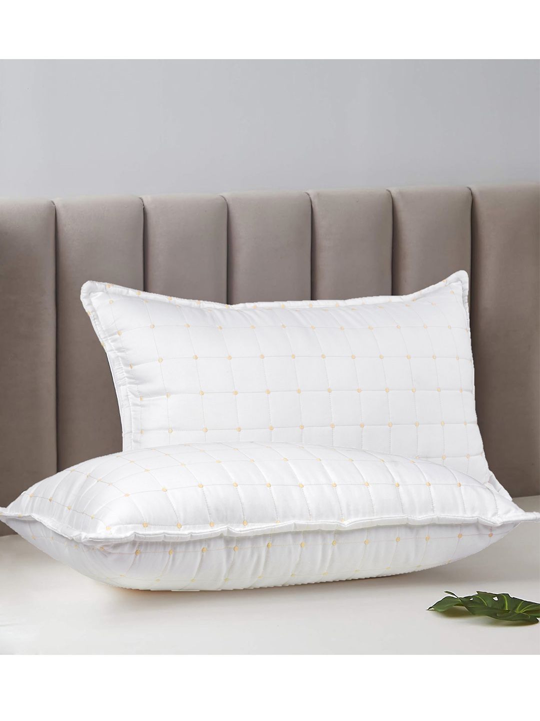 PAPAYA White Set of 2 Fibre Filled Polycotton Ultra Soft Sleep Pillow-picture-15