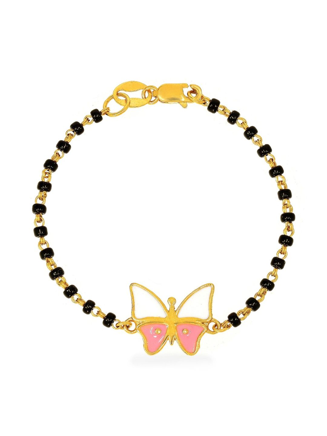 BHIMA Jewels 22K BIS Hallmark Lil Charm Butterfly Black Bead Kids Bracelet-picture-36