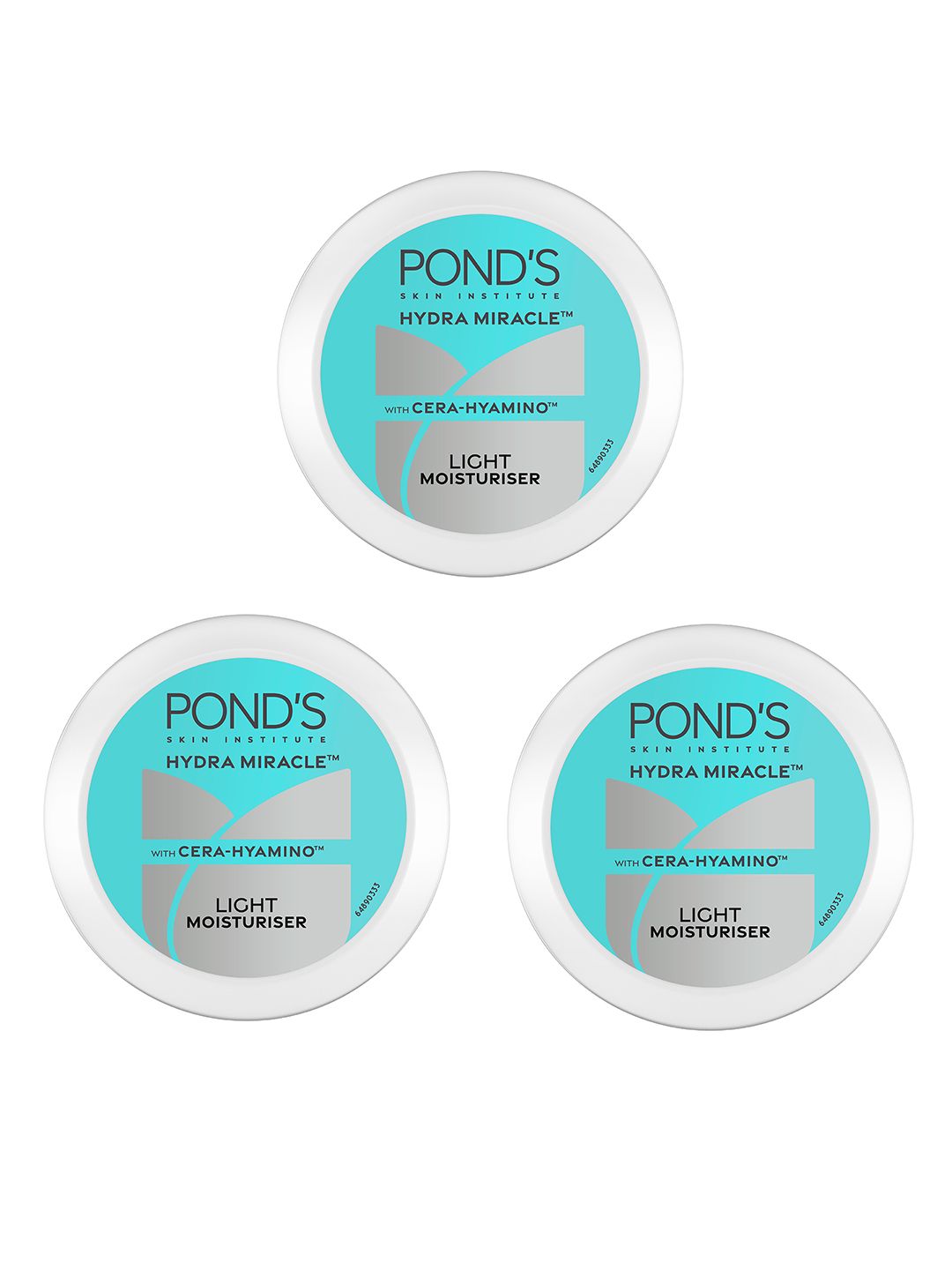 Ponds Set of 3 Hydra Miracle Light Moisturiser with Cera-Hyamino - 200ml each-image-43