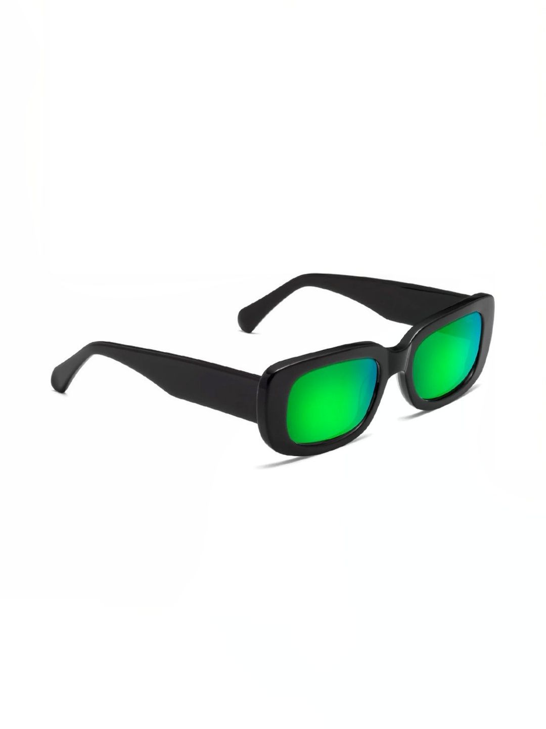 Elligator Men Green Lens & Black Square Sunglasses with-image-7