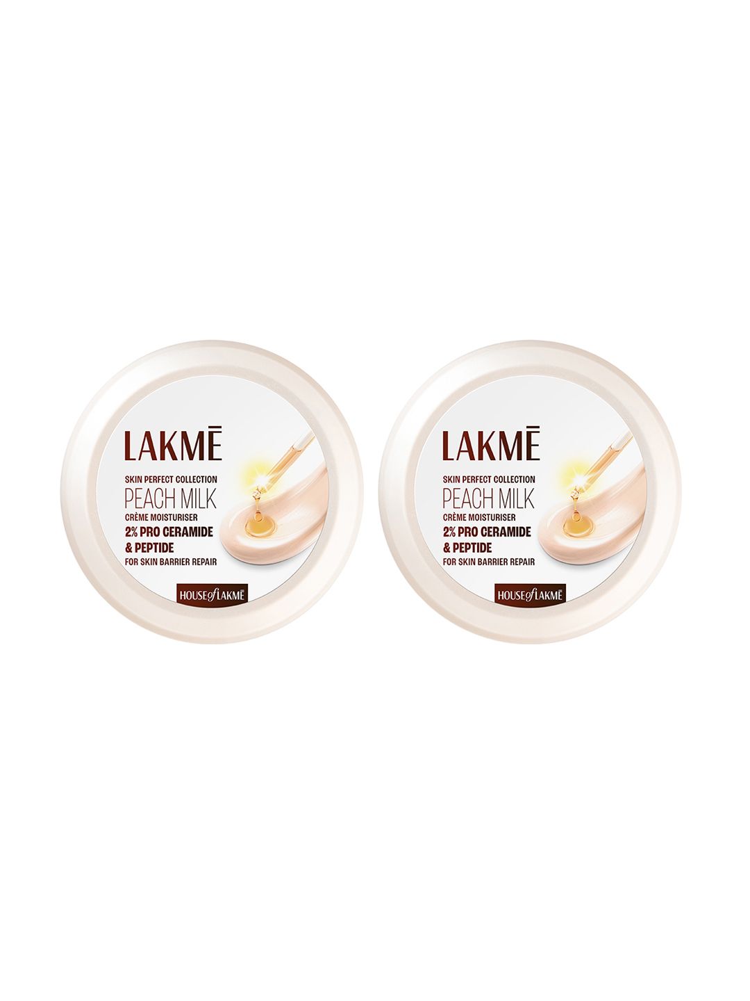 Lakme Set of 2 Peach Milk Skin Barrier Repair Moisturizer Vit E Creme - 300g each-image-31