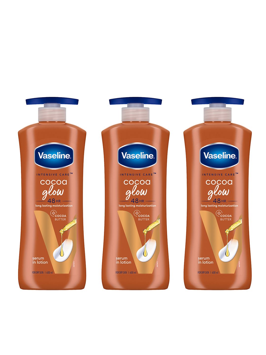 Vaseline Set of 3 Cocoa Glow Serum In Lotion with Pure Cocoa & Shea Butter - 600 ml each-picture-21
