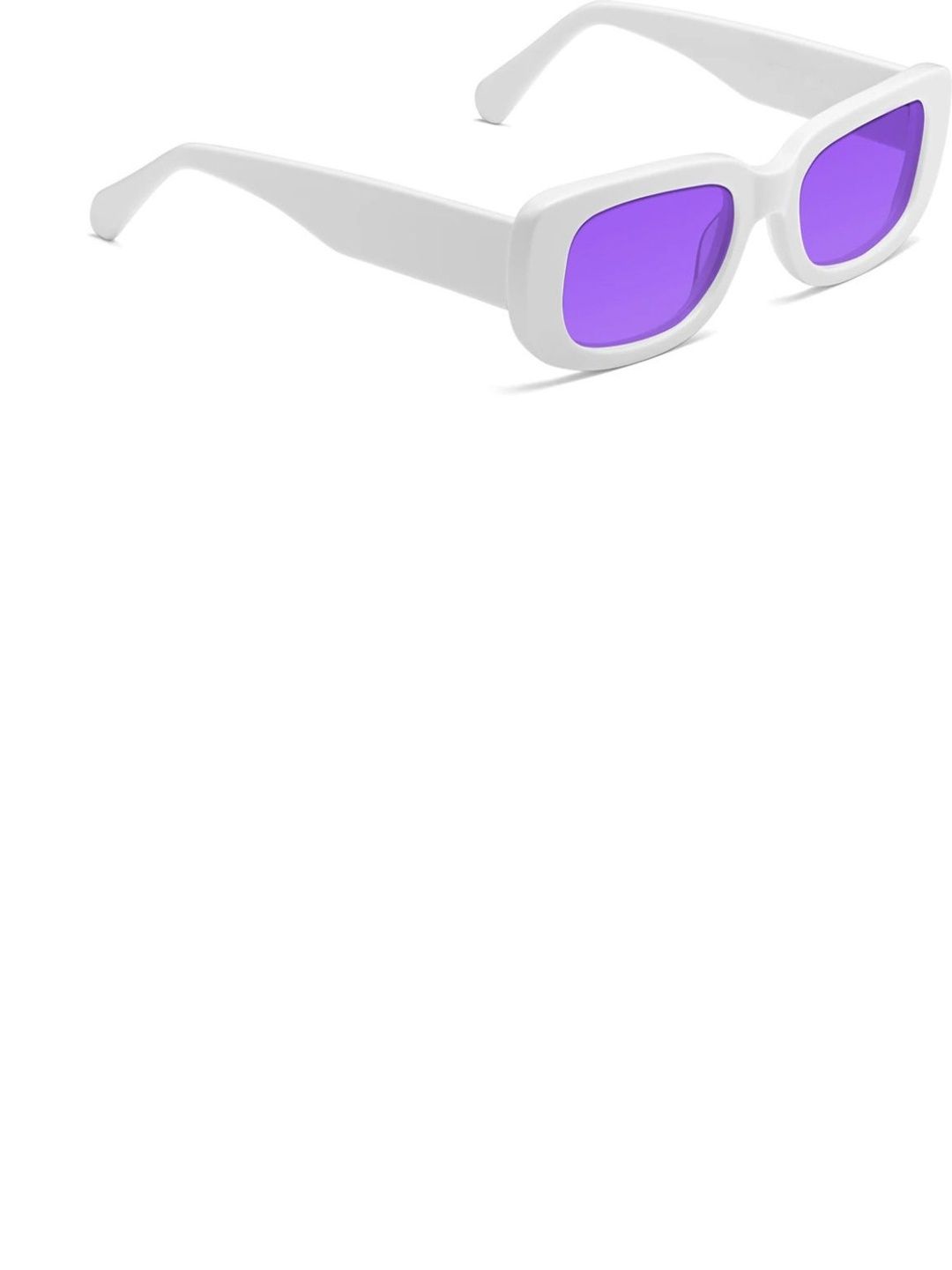 Elligator Men Purple Lens & White Rectangle Sunglasses with-picture-23
