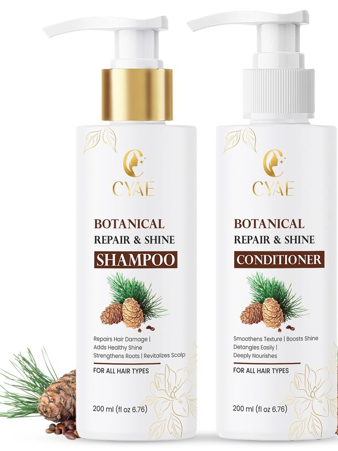 Cyae Set Of 2 Repair & Shine Shampoo & Conditioner - 200 ml Each-picture-7