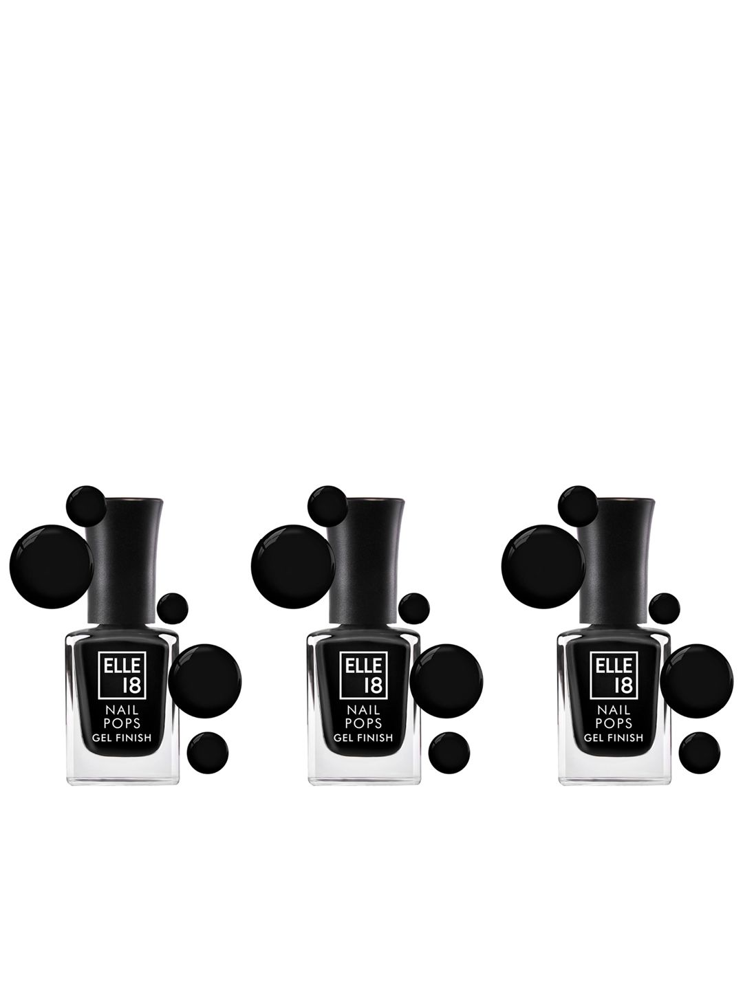 ELLE 18 Set of 3 Gel Finish Long Lasting Chip Resistant Nail Pops 10ml each- G6-picture-6