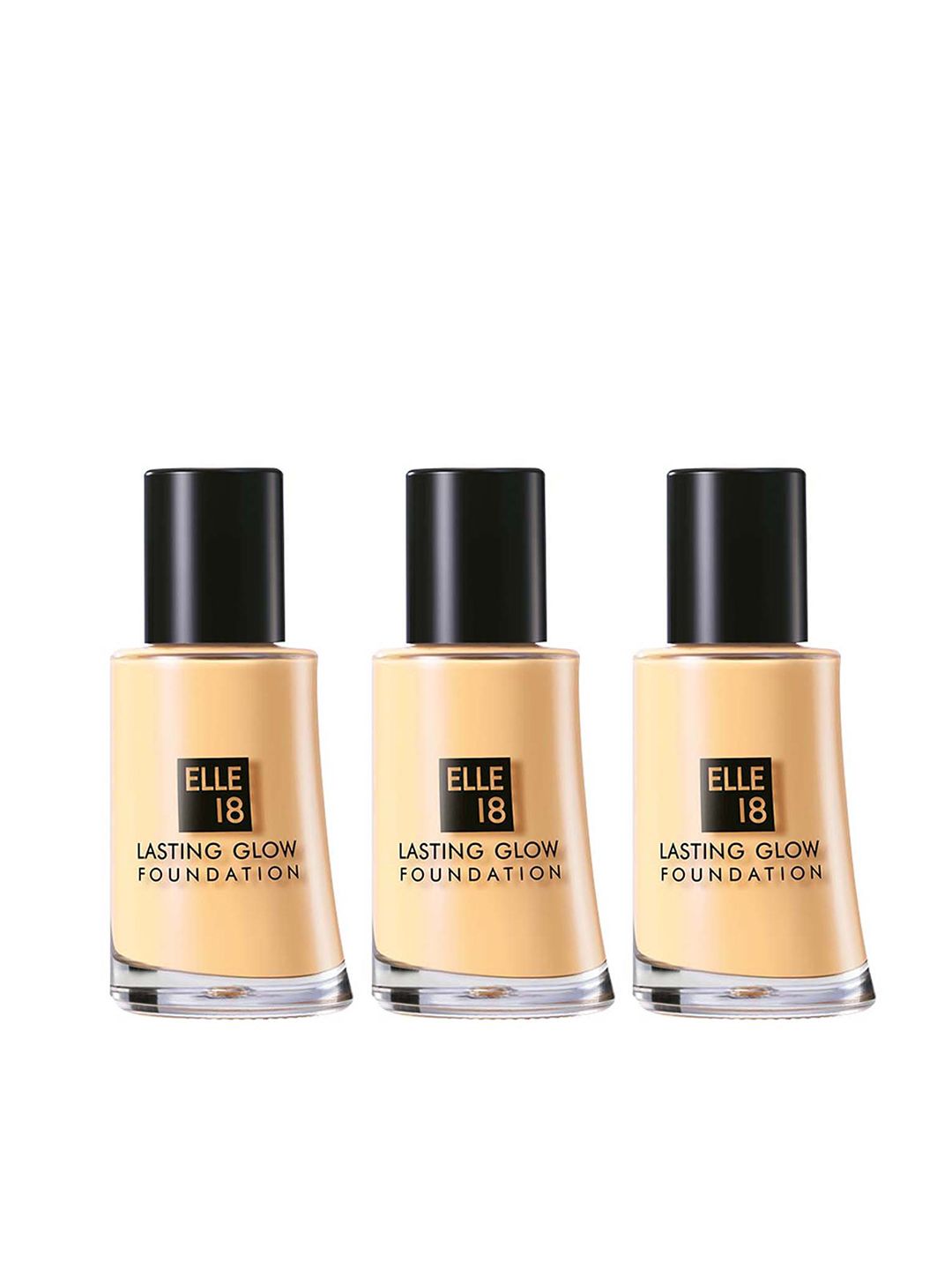 ELLE 18 Set of 3 Lasting Glow Lightweight Foundation With Vitamin E 27ml Each - 02 Marble-image-3