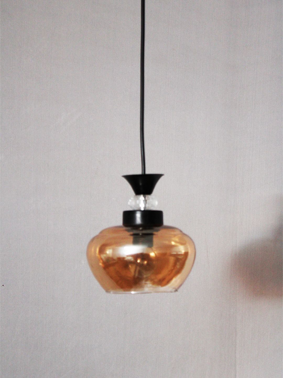 SHREE KALA HOME DECOR Black & Copper-Toned Textured Iron Ceiling Lamp-picture-54