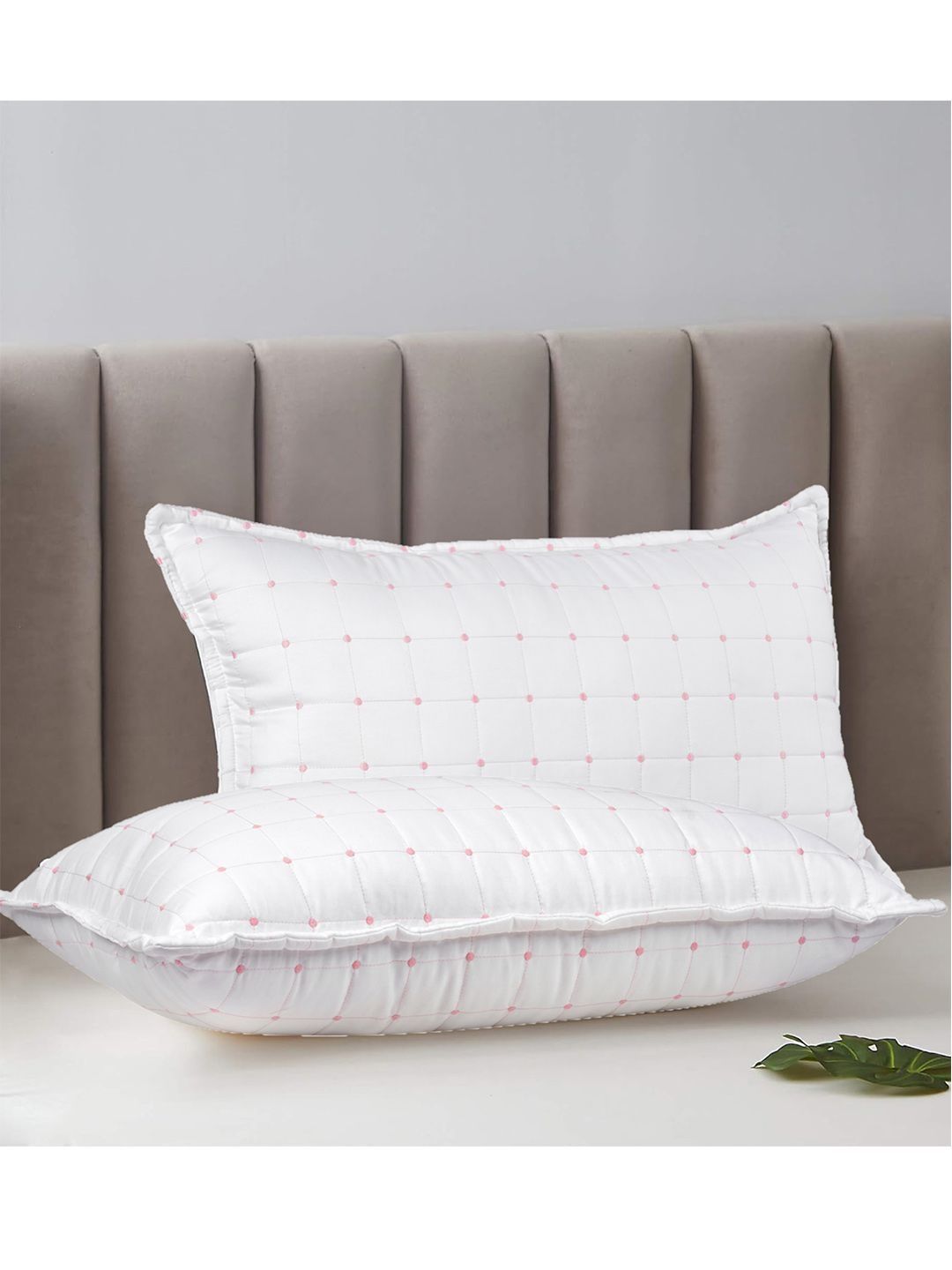 PAPAYA White Set of 2 Fibre Filled Polycotton Ultra Soft Sleep Pillow-picture-58