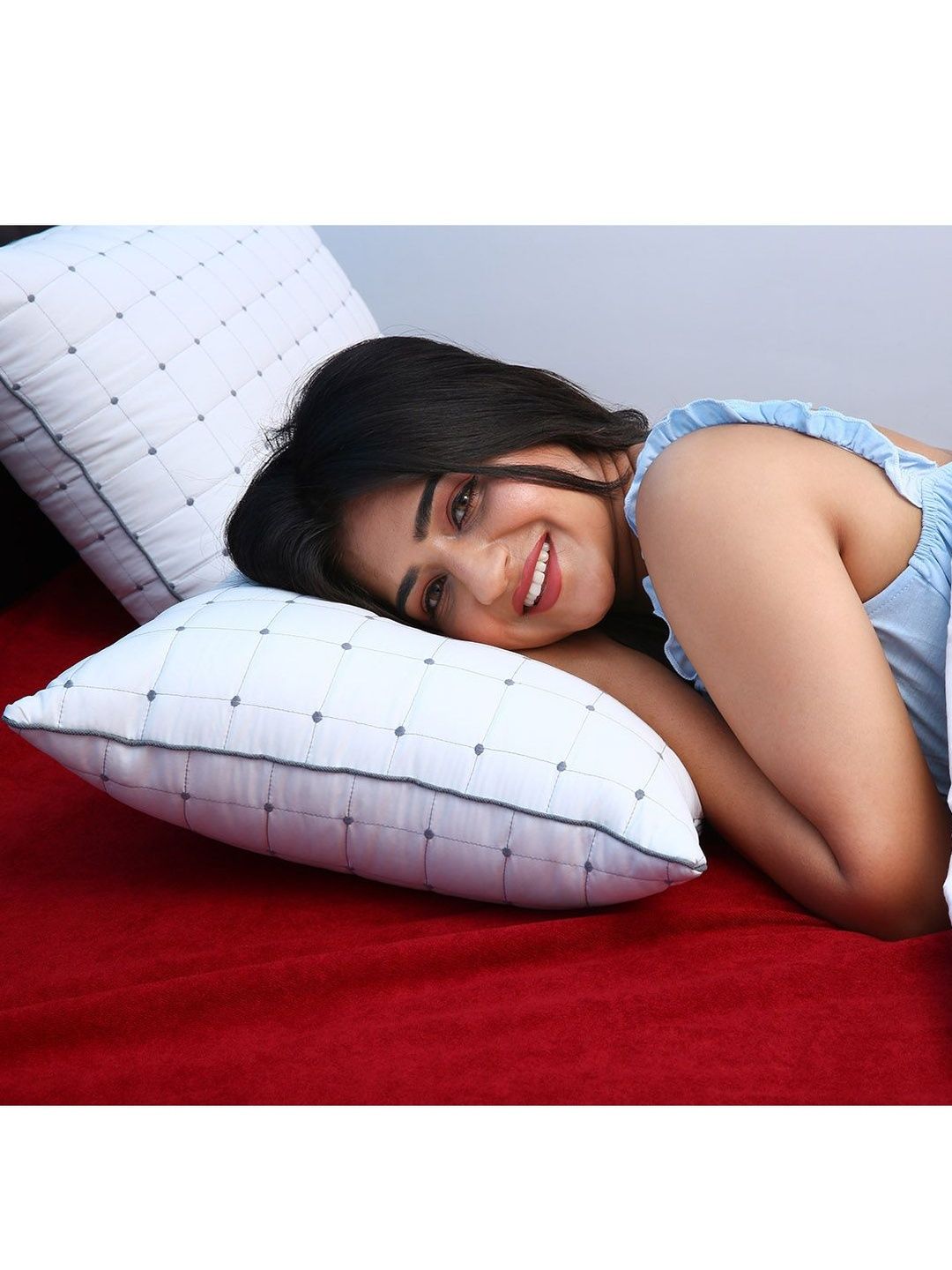 PAPAYA White Set of 2 Fibre Filled Polycotton Ultra Soft Sleep Pillow-picture-54