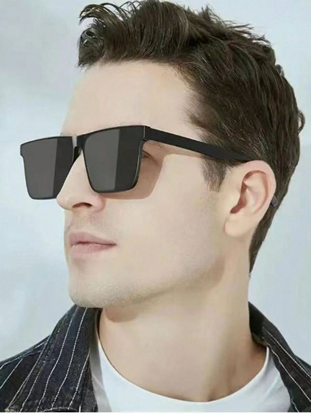Elligator Men Black Lens & Black Rectangle Sunglasses with-picture-27